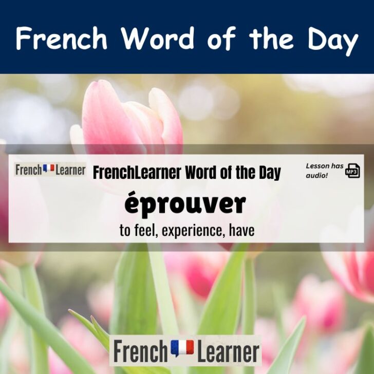 Éprouver – to feel, experience, have