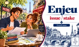 Enjeu – Issue, stake – French noun