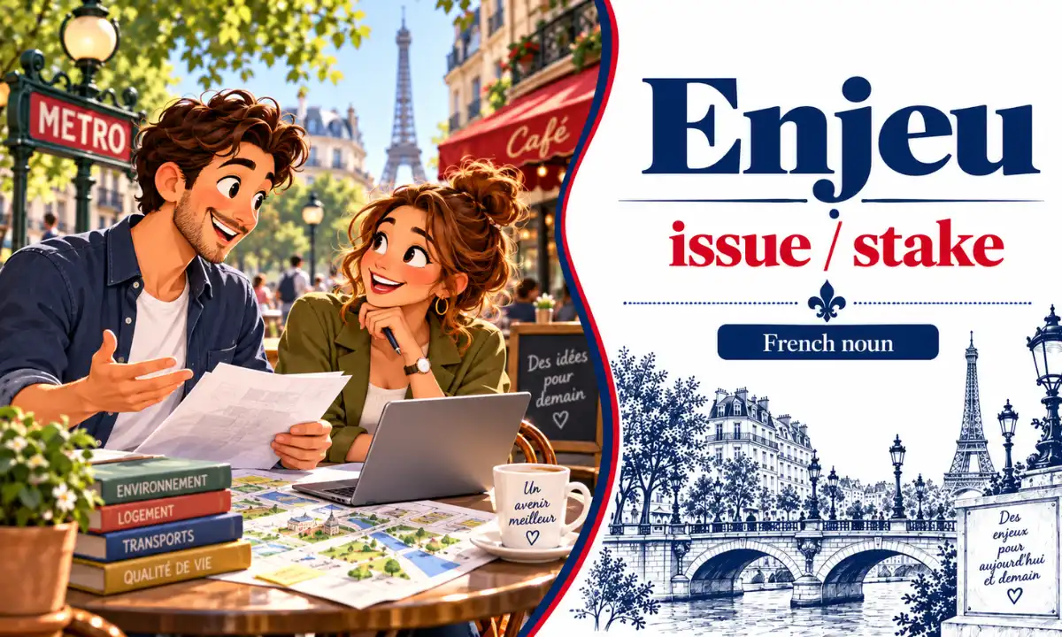 Enjeu – Issue, stake – French noun