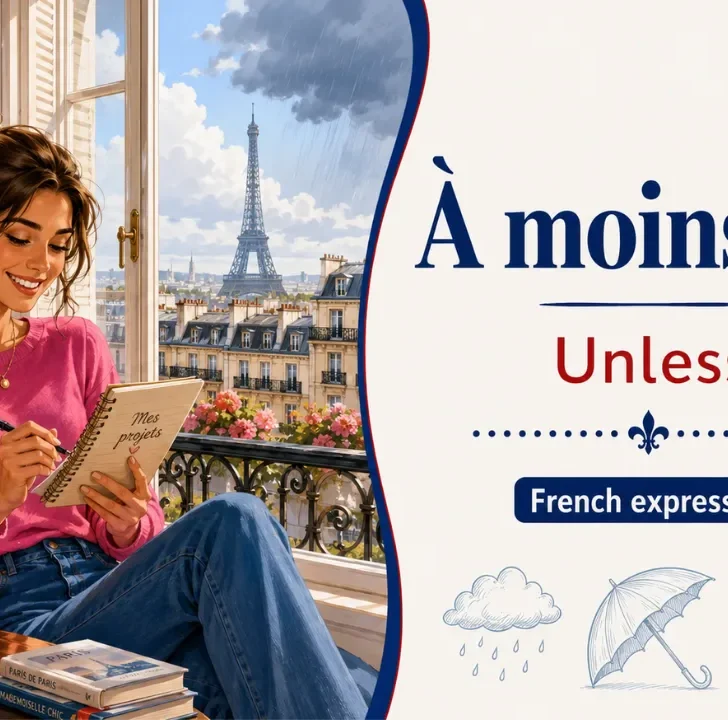 À moins que — Meaning and examples in French with native audio