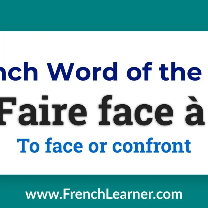 Faire face à (To face, confront)