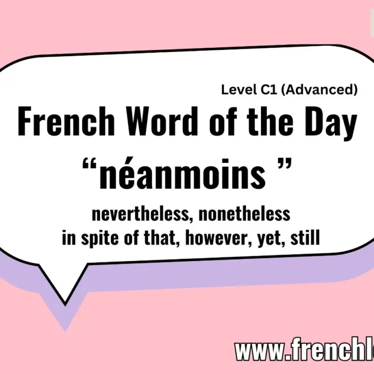 Néanmoins (However / Nevertheless)