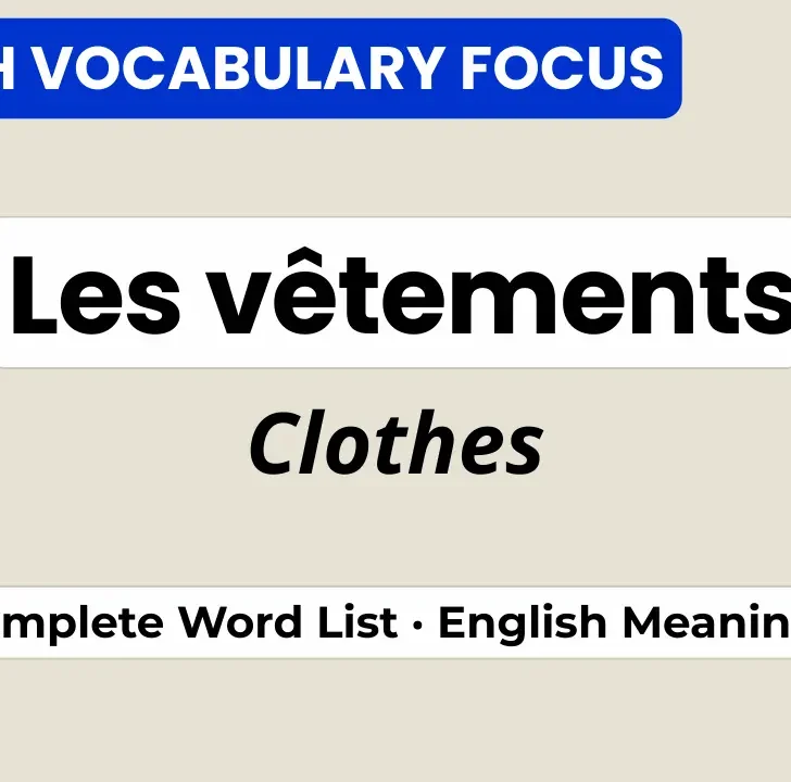 French Clothing Vocabulary — Les vêtements en français