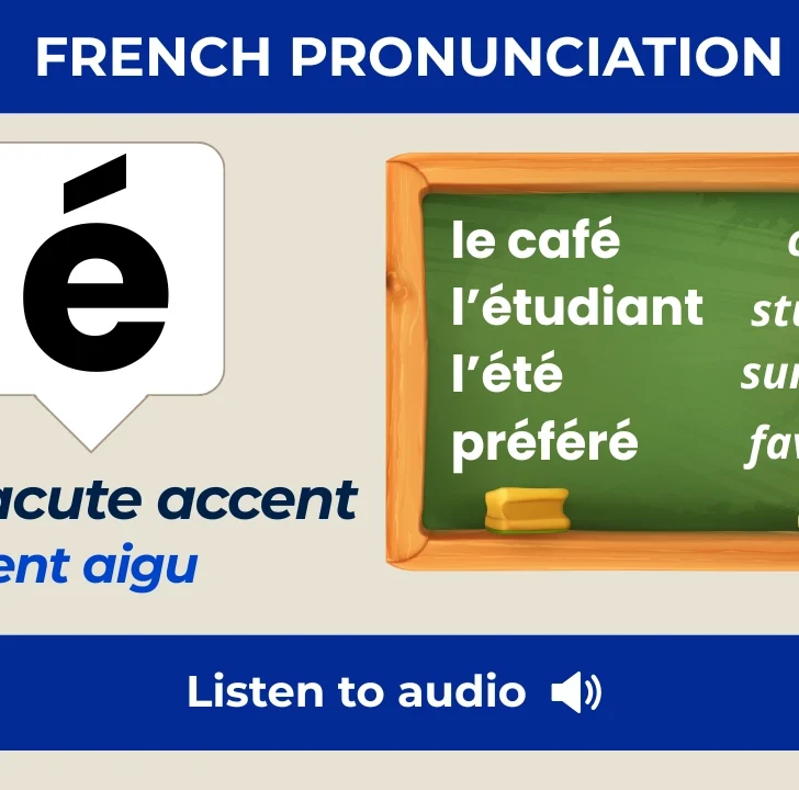 Acute accent in French (&eacute;): How to pronounce the accent aigu