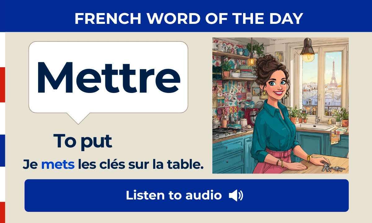 Mettre &ndash; To put &ndash; French Word of the Day