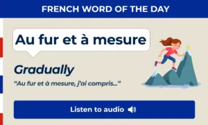 Au fur et à mesure – gradually – French Word of the Day