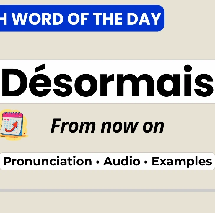 Désormais in French — Meaning, Examples & Easy Pronunciation
