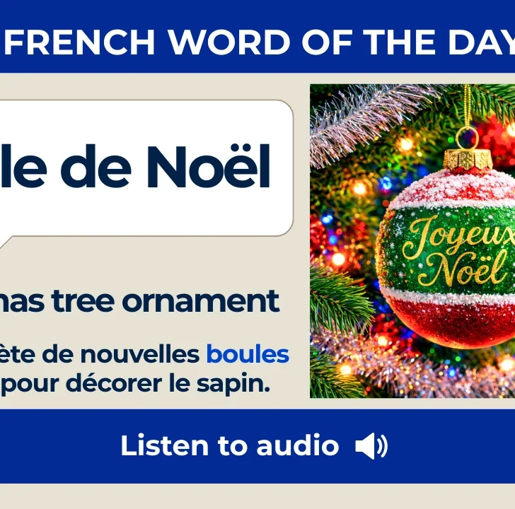 Boule de No&euml;l &mdash; Meaning, Pronunciation, and Examples in French
