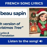Mon beau sapin – French version of O Christmas Tree – French song lyrics