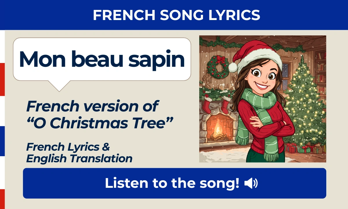 Mon beau sapin &ndash; French version of O Christmas Tree &ndash; French song lyrics
