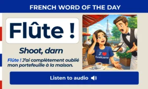 Flûte – Shoot, darn – French Word of the Day