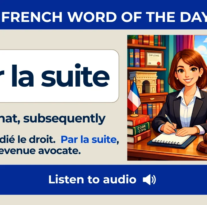 Par la suite &mdash; Meaning, Pronunciation, and Examples in French