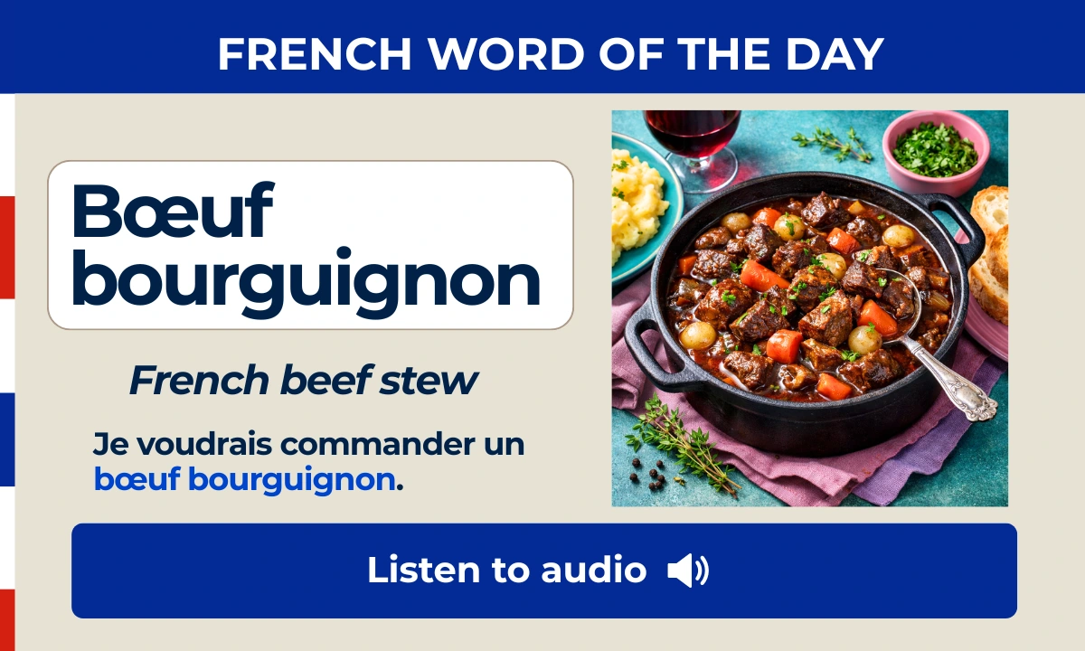 B&oelig;uf bourguignon &ndash; French beef stew &ndash; French Word of the Day