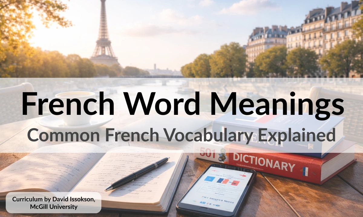 French Word Meanings &ndash; Common French Vocabulary Explained