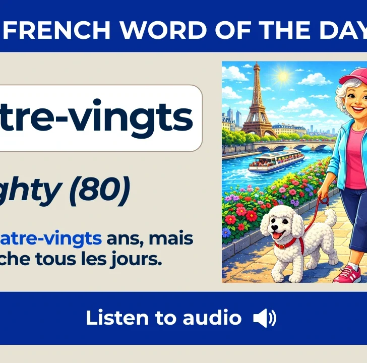 Quatre-vingts (80) &mdash; Meaning, Pronunciation, and Examples in French