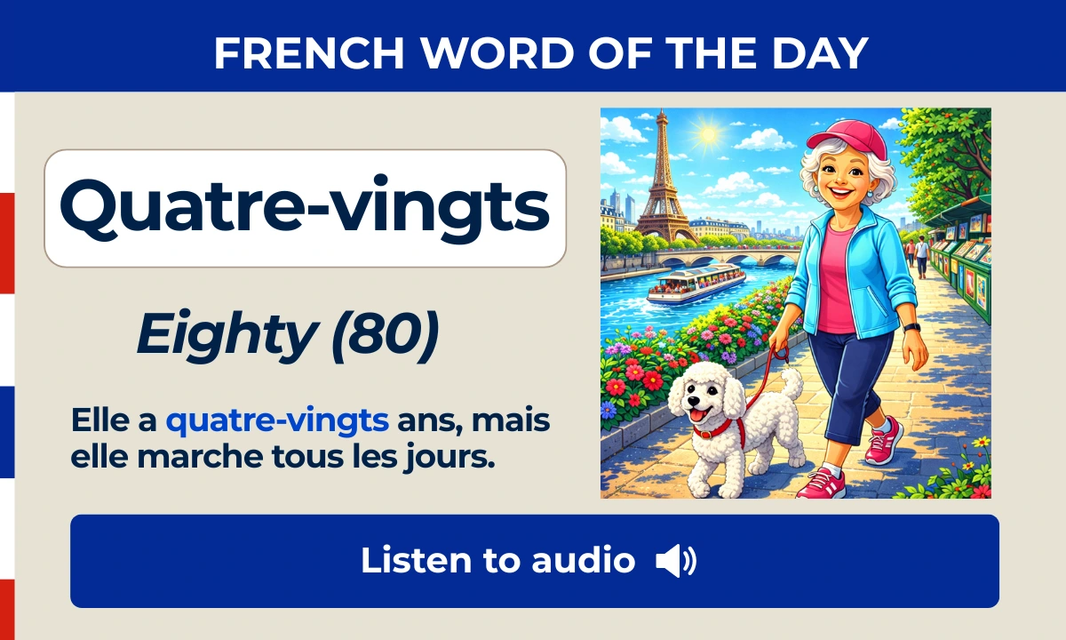 Quatre-vingts &ndash; Eighty (80) &ndash; French Word of the Day