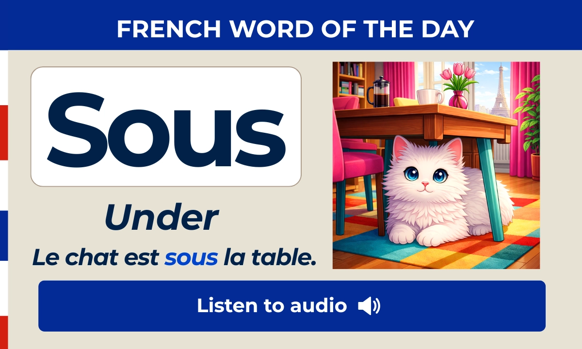 Sous &ndash; Under &ndash; French Word of the Day