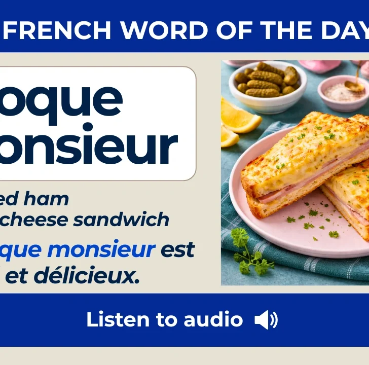 Croque monsieur &mdash; Meaning, Pronunciation, and Examples in French