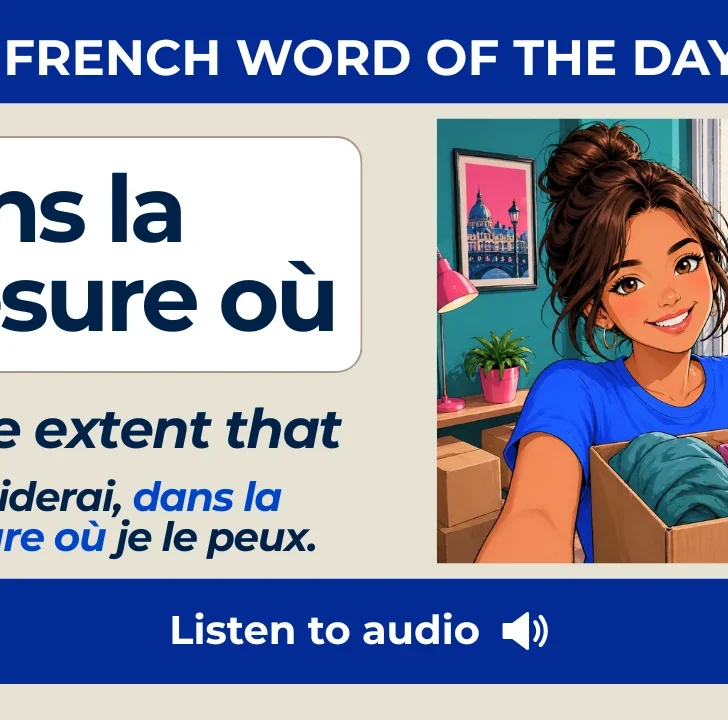 Dans la mesure o&ugrave; &mdash; Meaning and examples with native audio