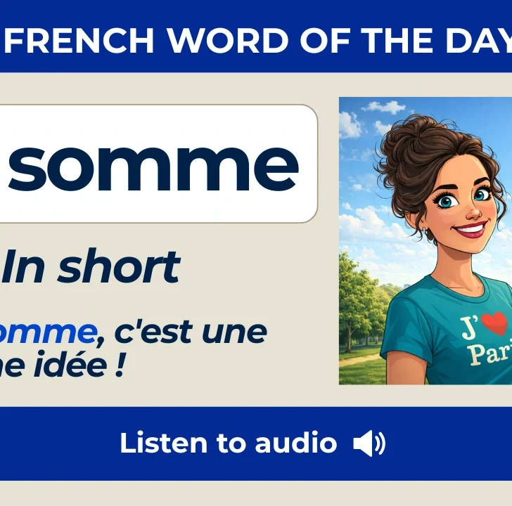 En somme &mdash; Meaning, Pronunciation, and Examples in French