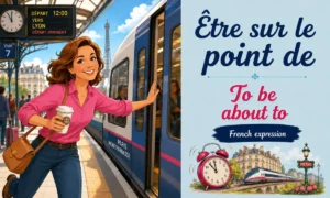 Être sur le point de – To be about to – French expression – French Word of the Day