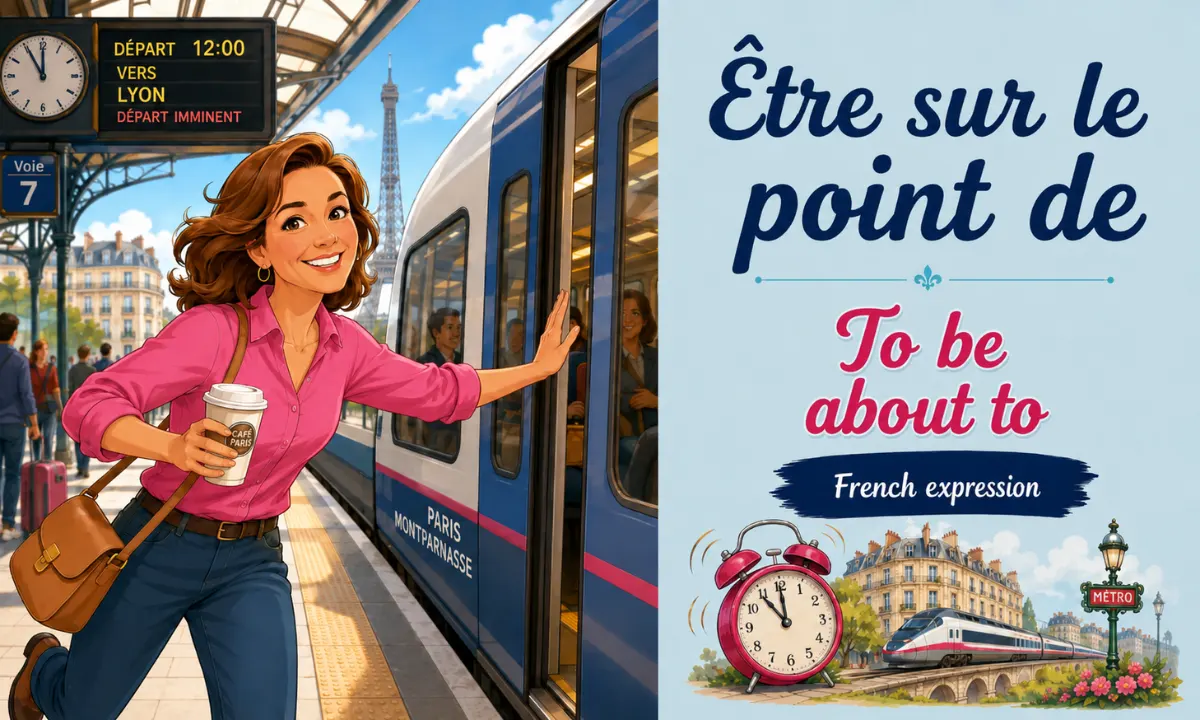 Être sur le point de – To be about to – French expression – French Word of the Day