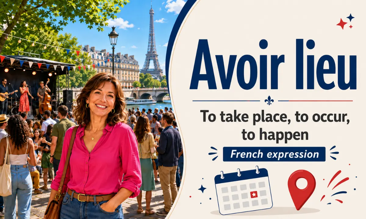 Avoir lieu – To take place, to occur, to happen – French expression