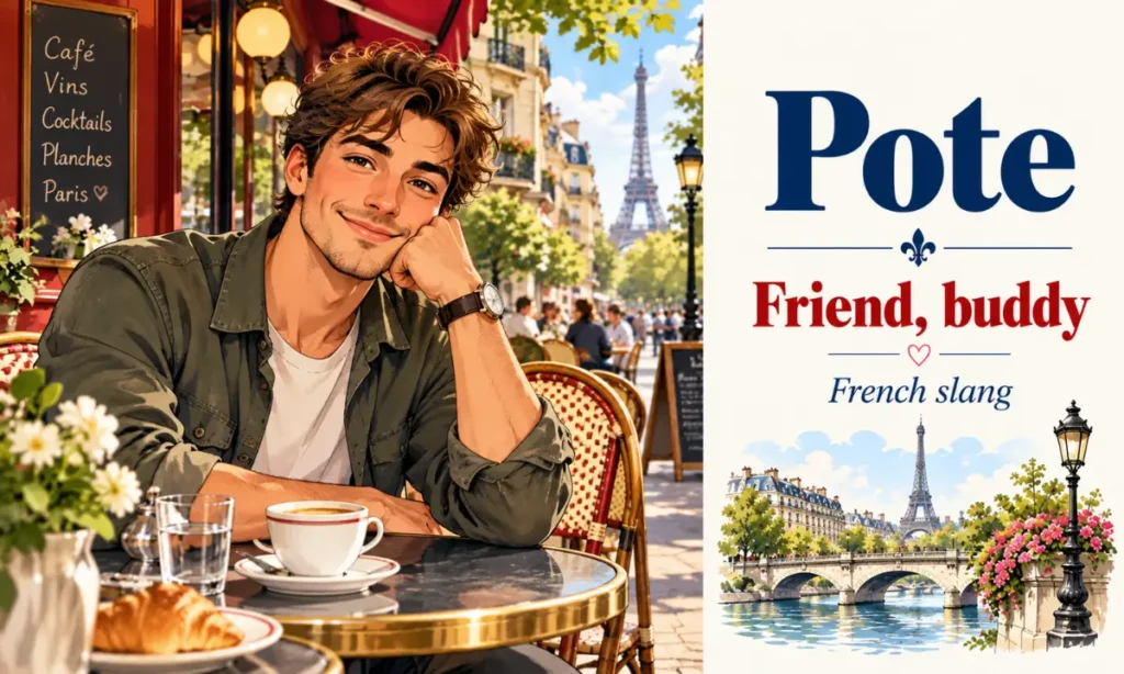 Pote – Friend, buddy – French slang